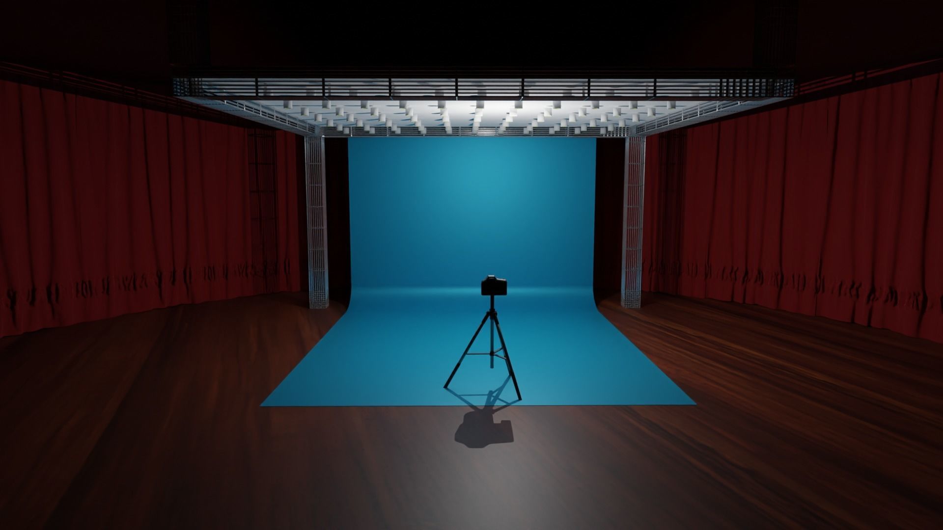Photo Studio Low-poly 3D model_1