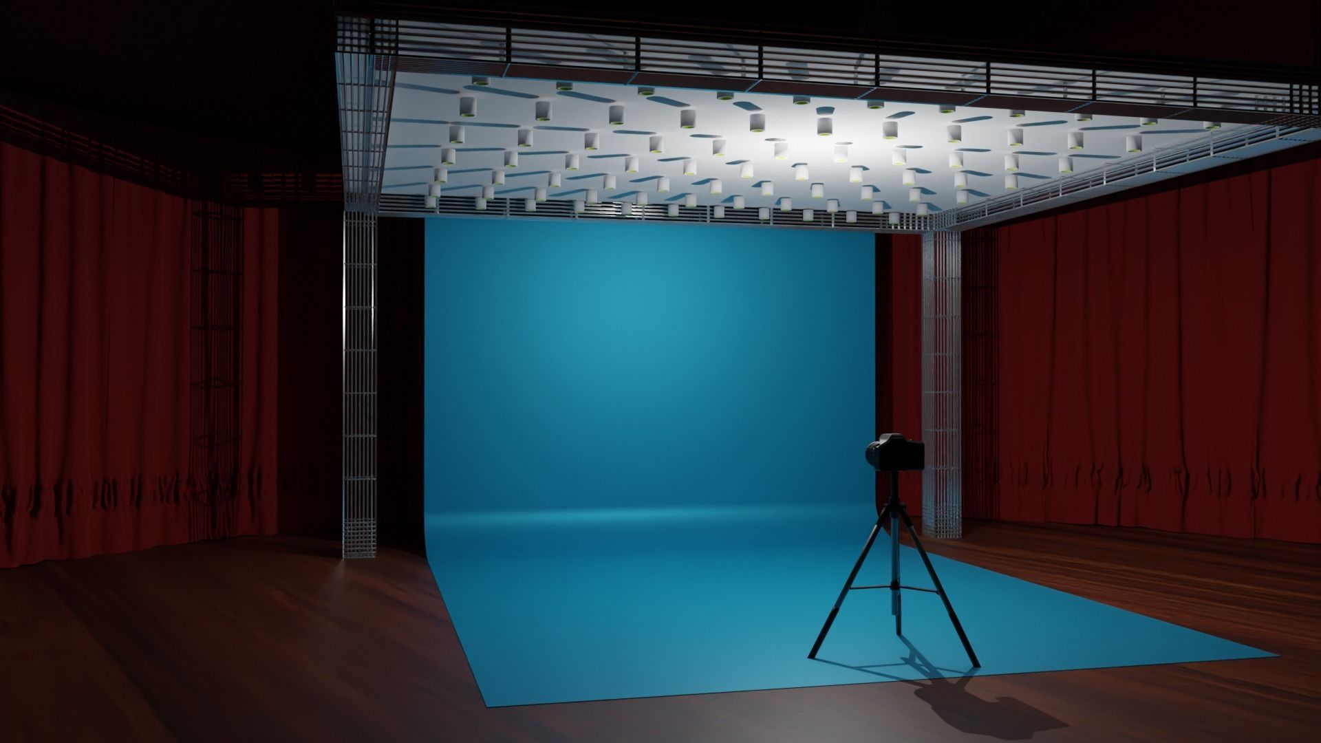 Photo Studio Low-poly 3D model_5