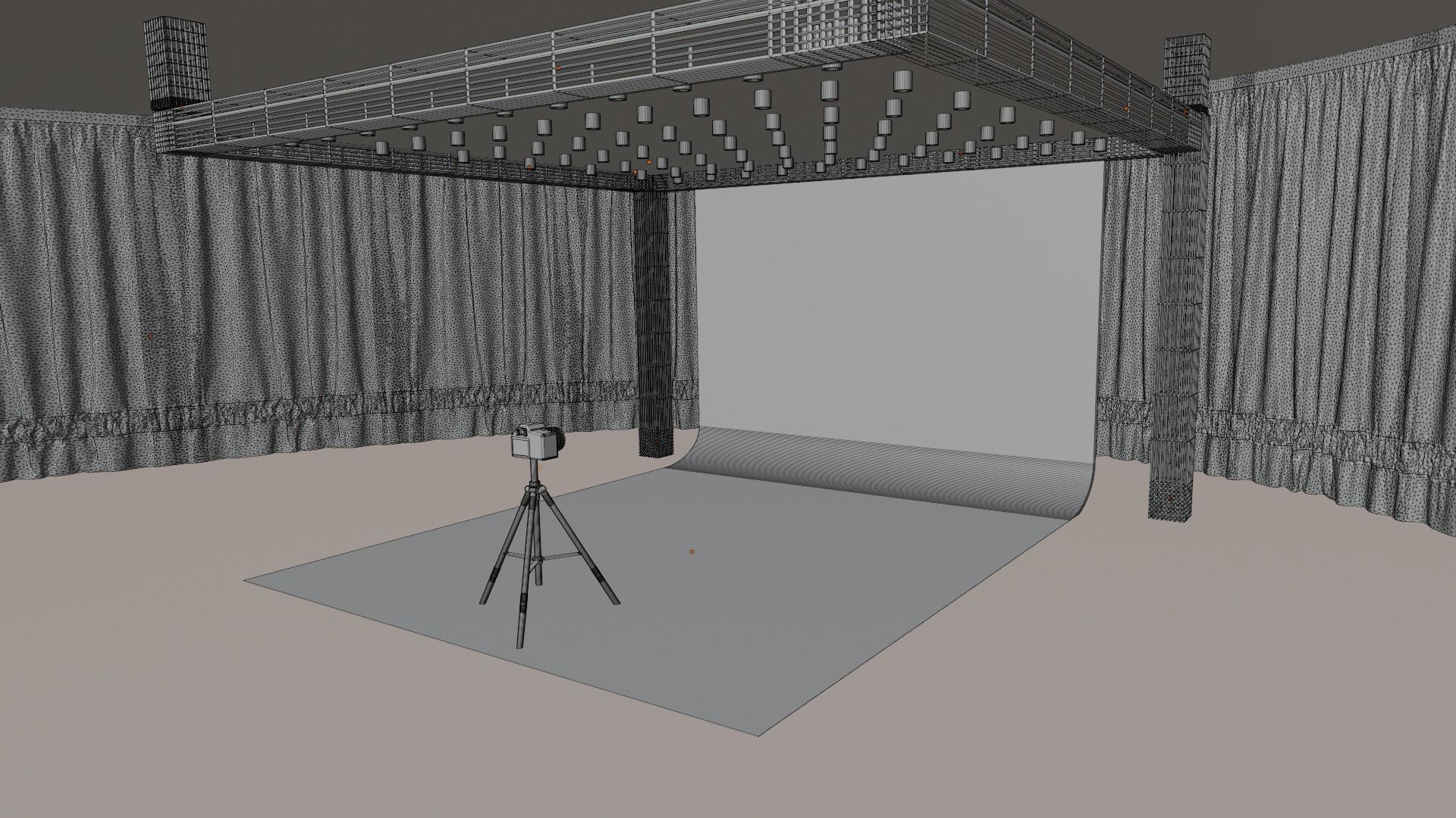 Photo Studio Low-poly 3D model_7
