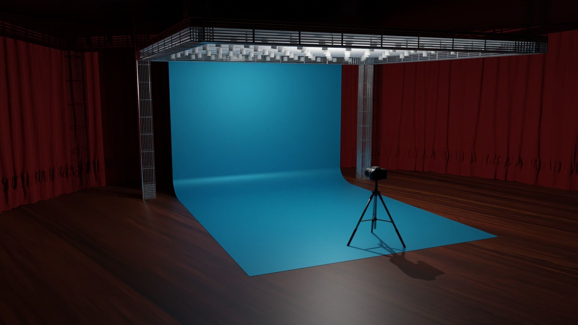 Photo Studio Low-poly 3D model_2