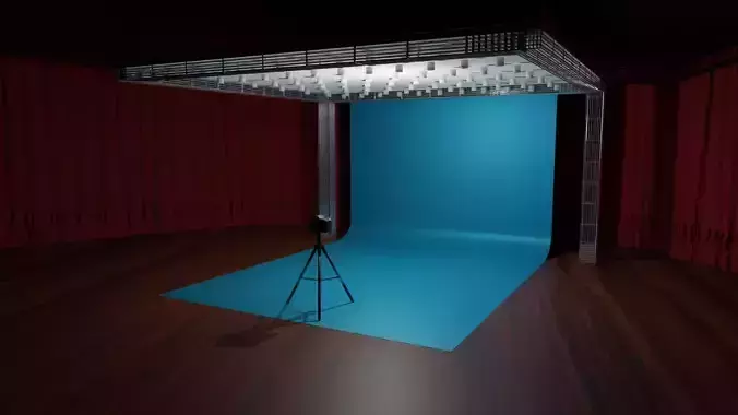 Photo Studio Low-poly 3D model