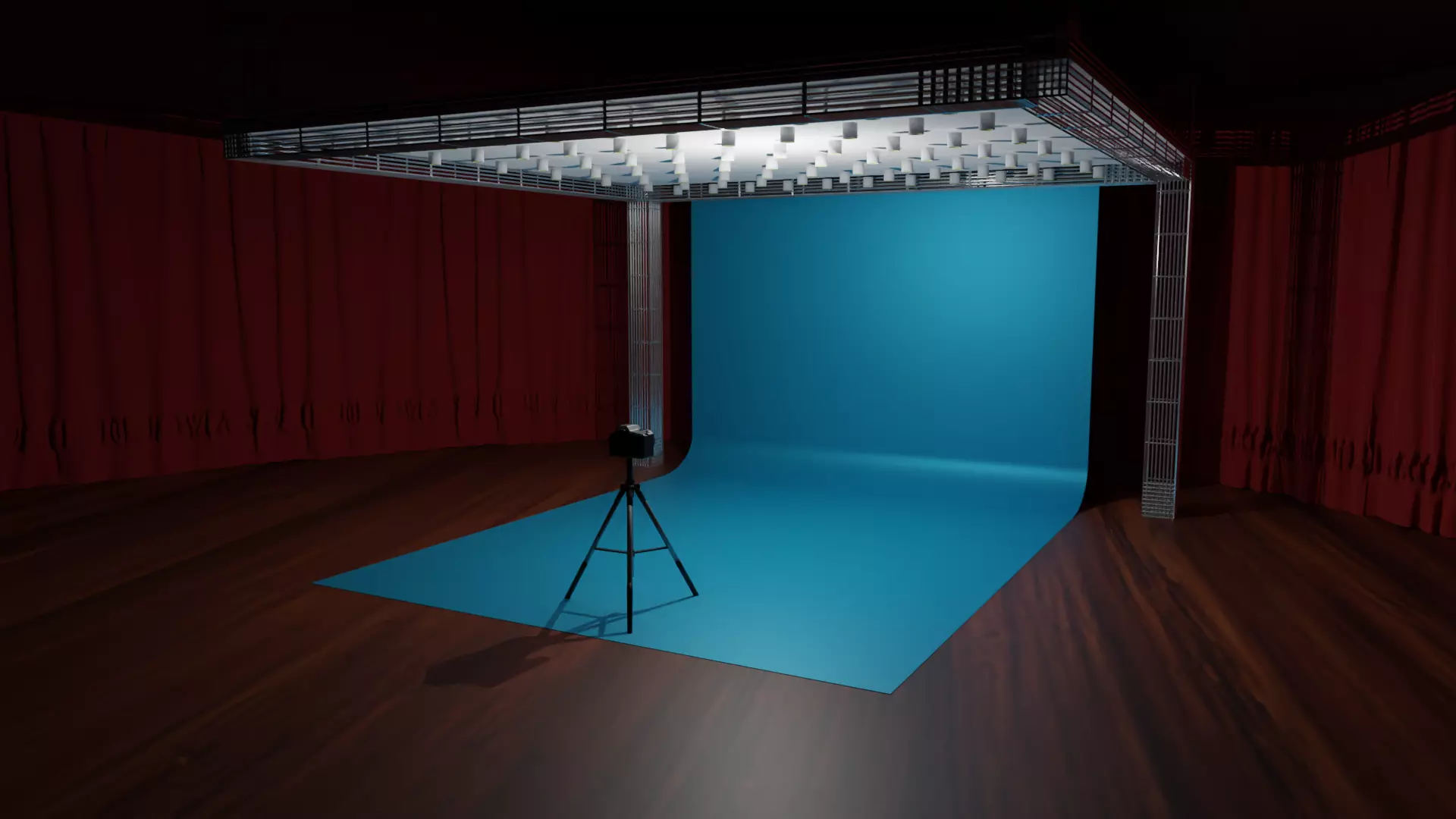 Photo Studio Low-poly 3D model_0