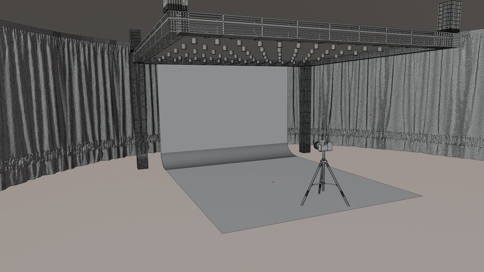 Photo Studio Low-poly 3D model_6