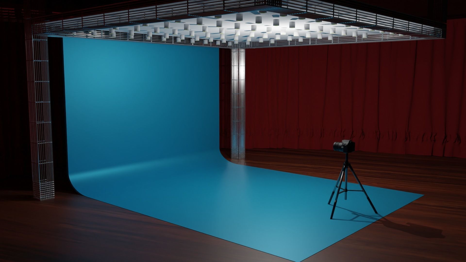 Photo Studio Low-poly 3D model_4