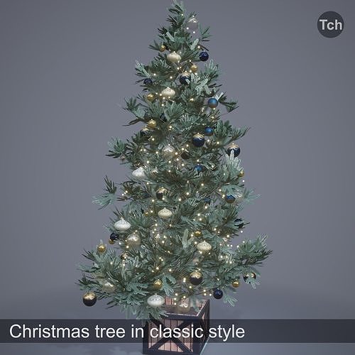 Christmas tree in classic style 3D model