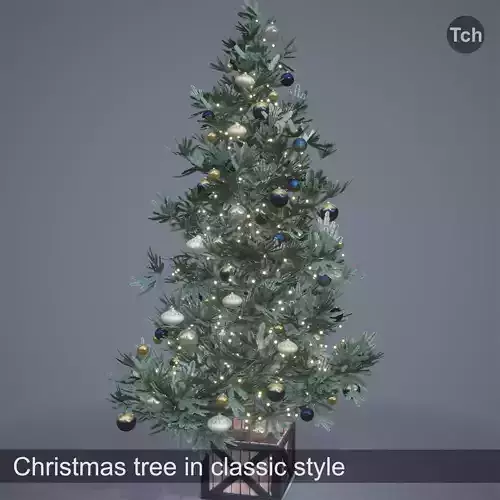 Christmas tree in classic style
