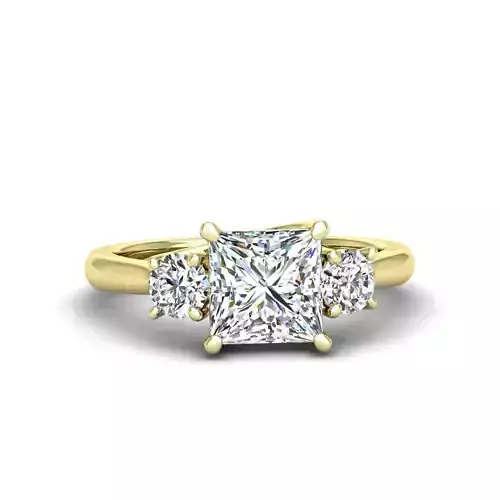 Engagement ring Kelly princess 3D print model
