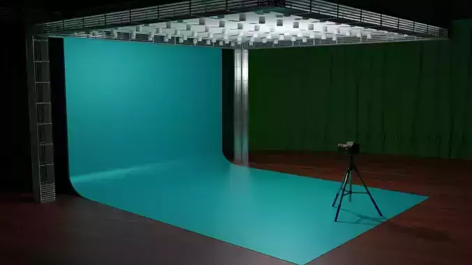 Photo Studio Low-poly 3D model