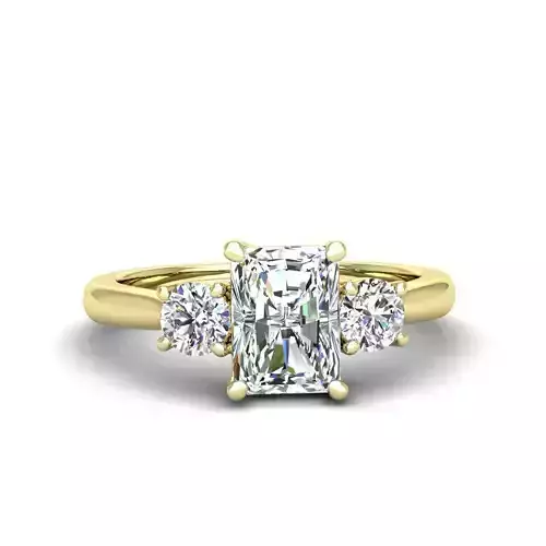 Engagement ring Kelly radiant 3D print model