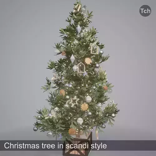Christmas tree in scandi style