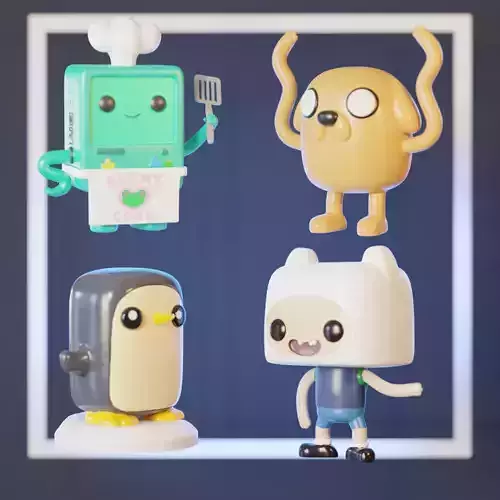 COLLECTION WITH 4 ADVENTURE TIME CHARACTERS Funko Pop