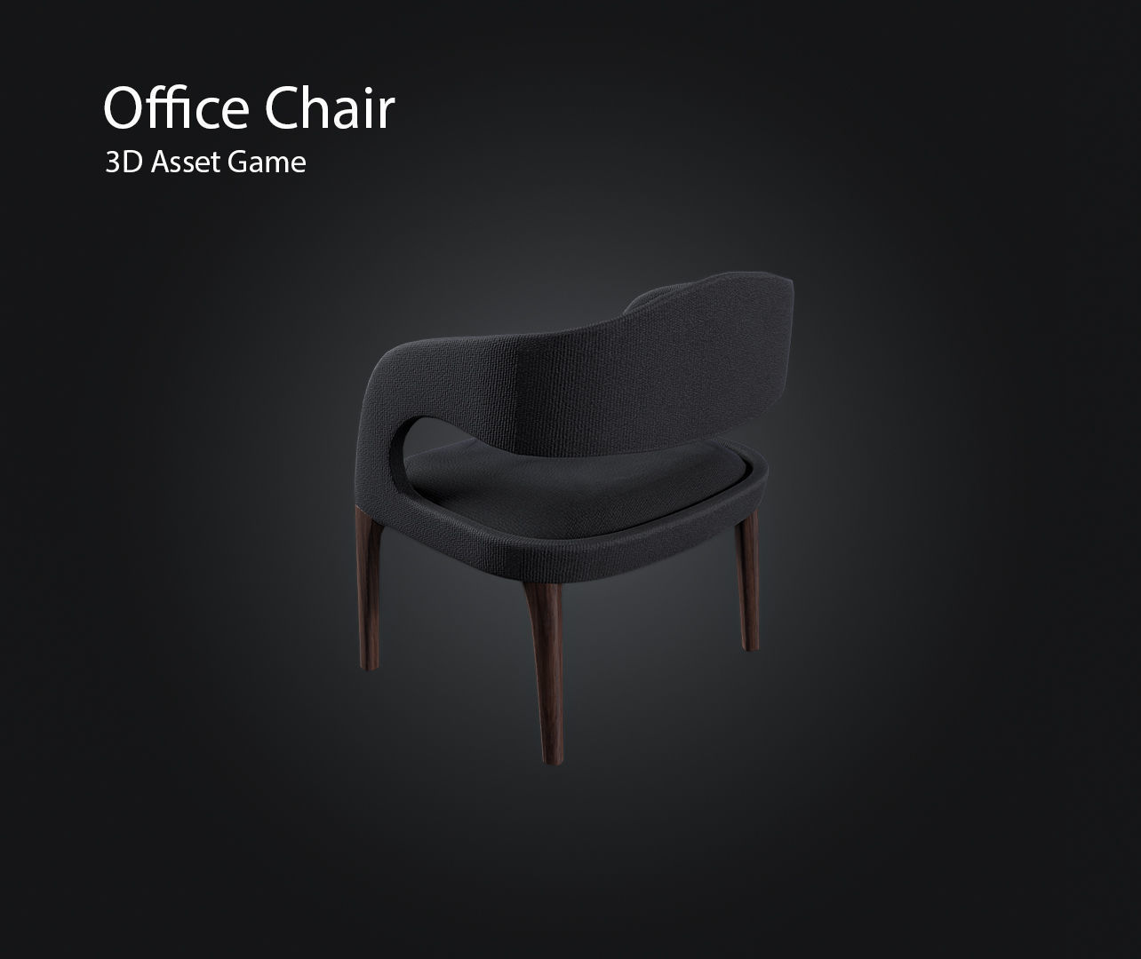 Chair Low-poly 3D model_3