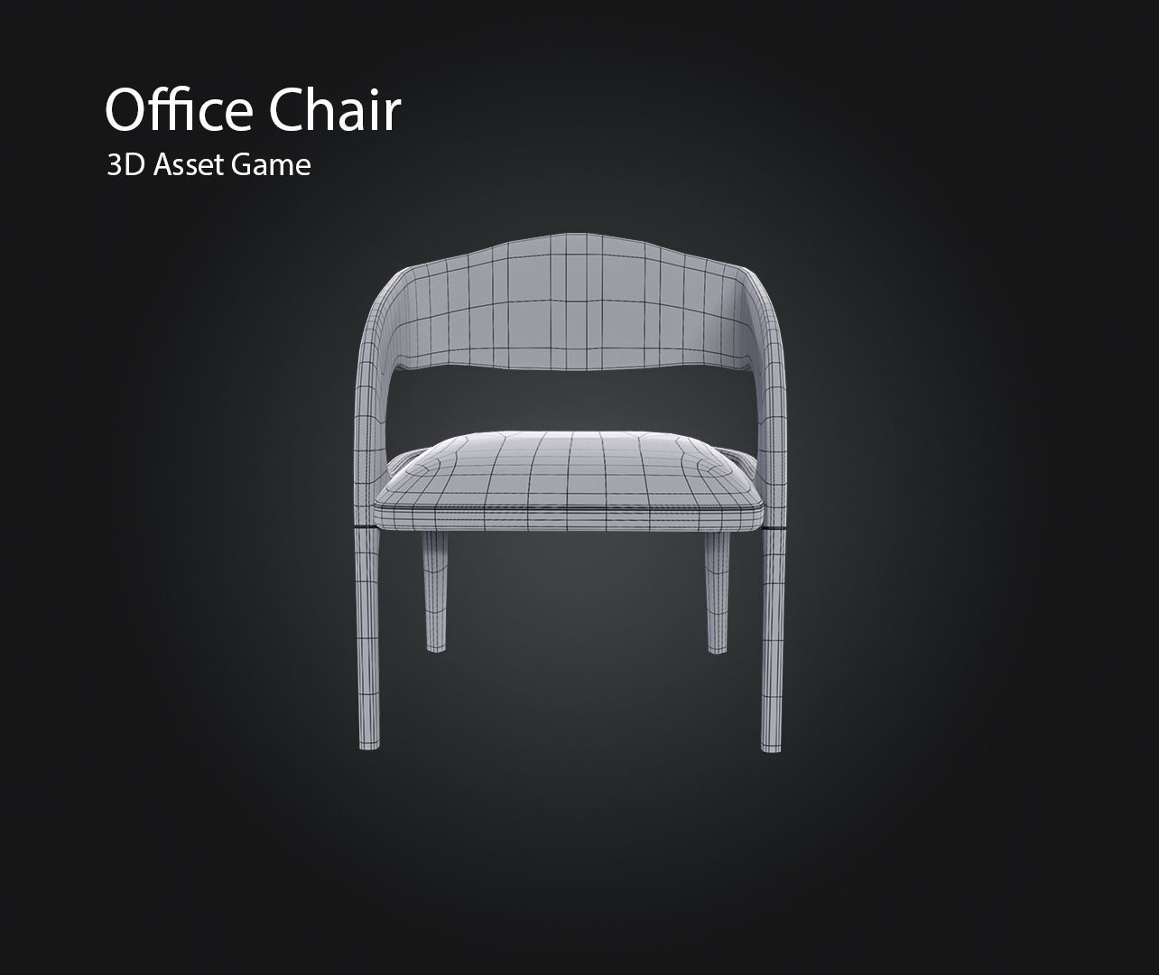 Chair Low-poly 3D model_11