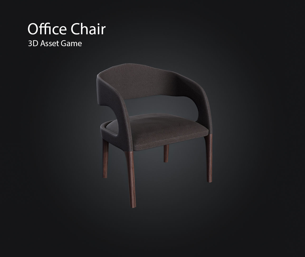 Chair Low-poly 3D model_4