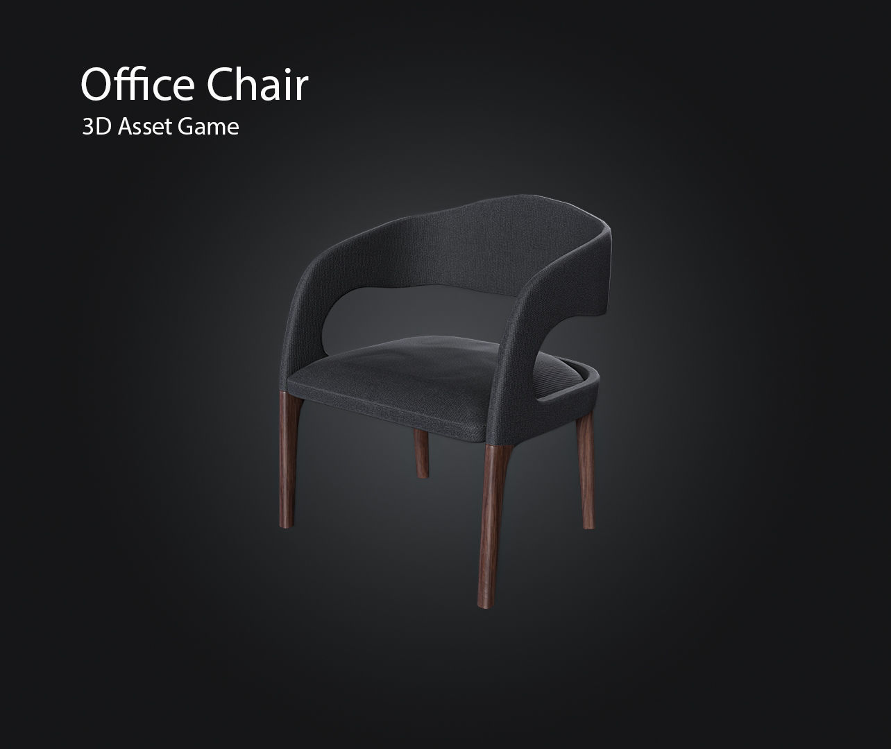 Chair Low-poly 3D model_2
