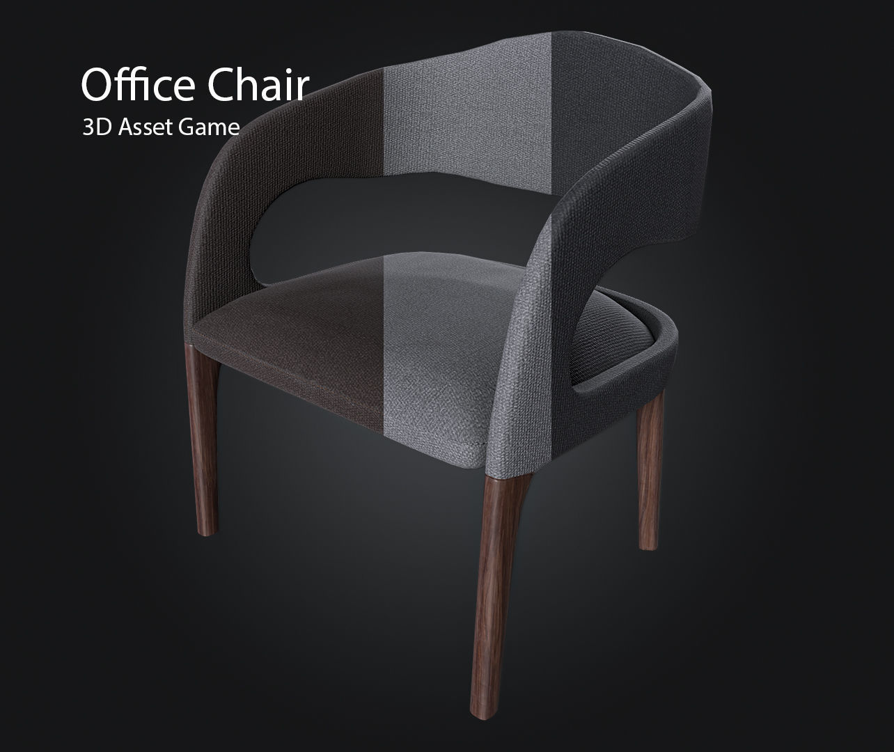 Chair Low-poly 3D model_9
