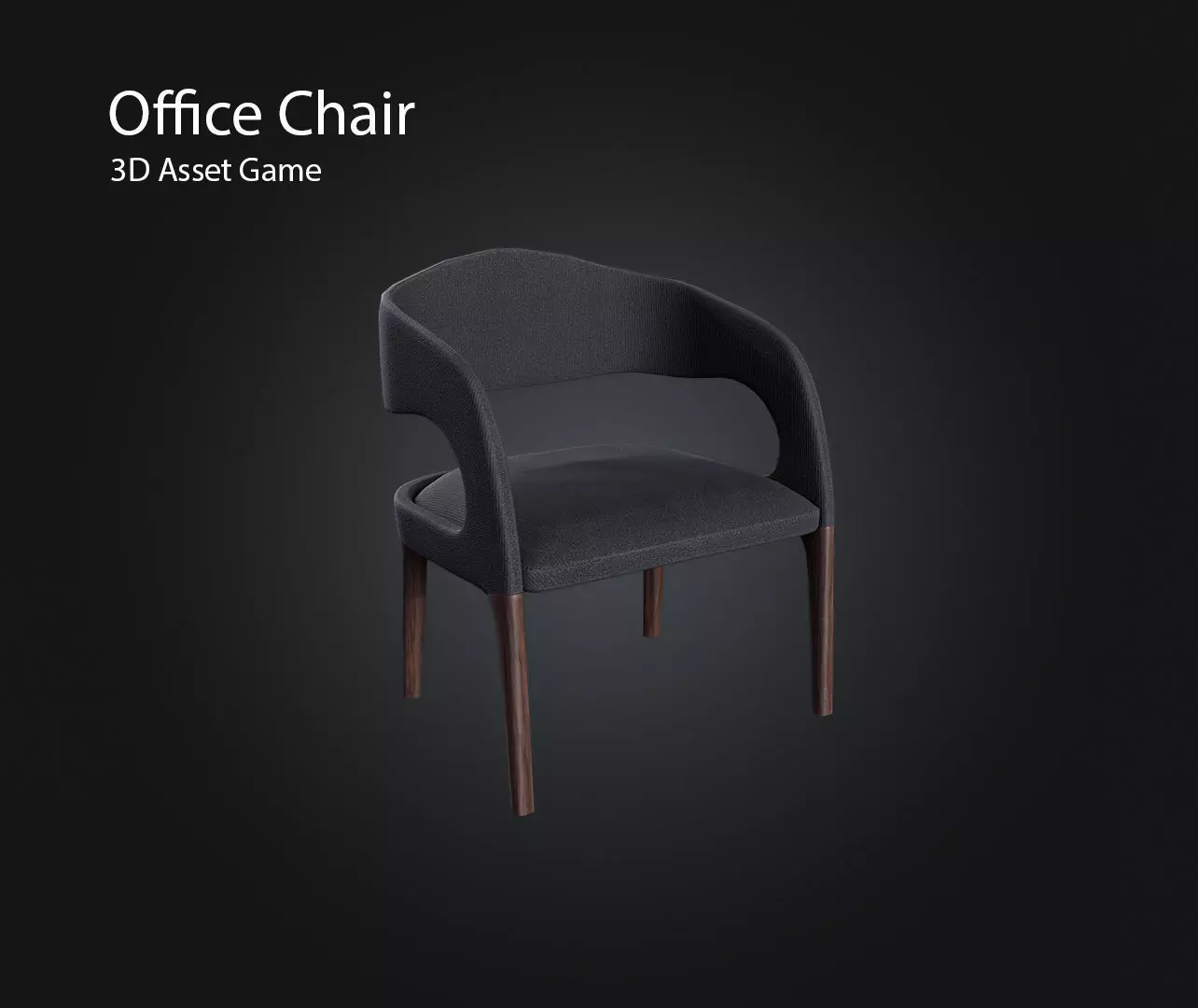 Chair Low-poly 3D model_0