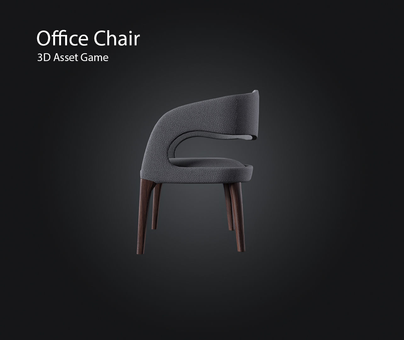 Chair Low-poly 3D model_8