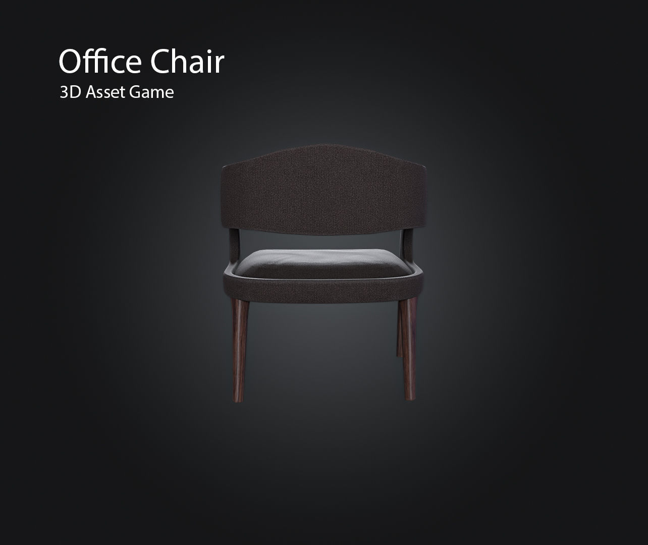 Chair Low-poly 3D model_6