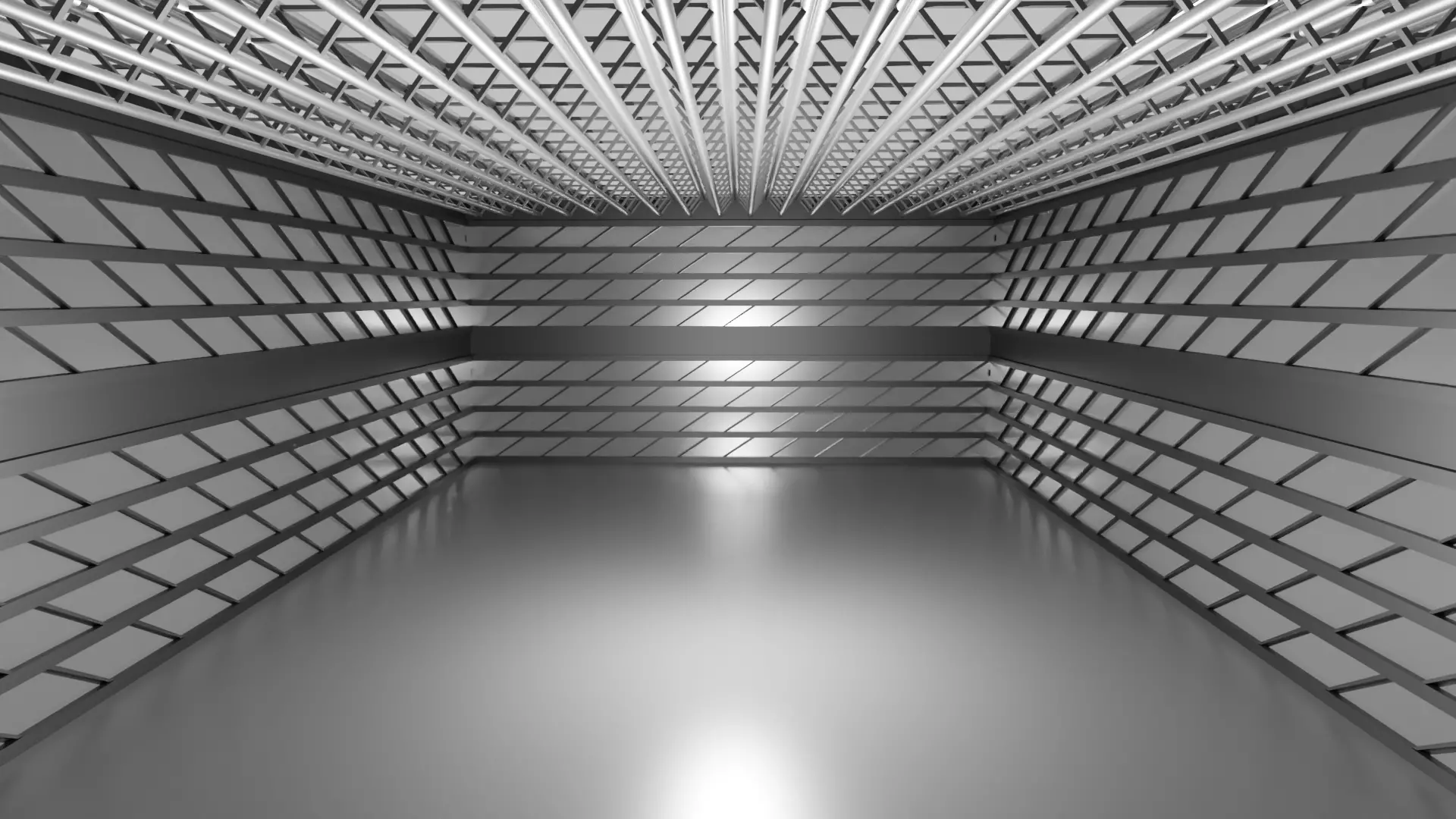  Hangar Interior Low-poly 3D model_0