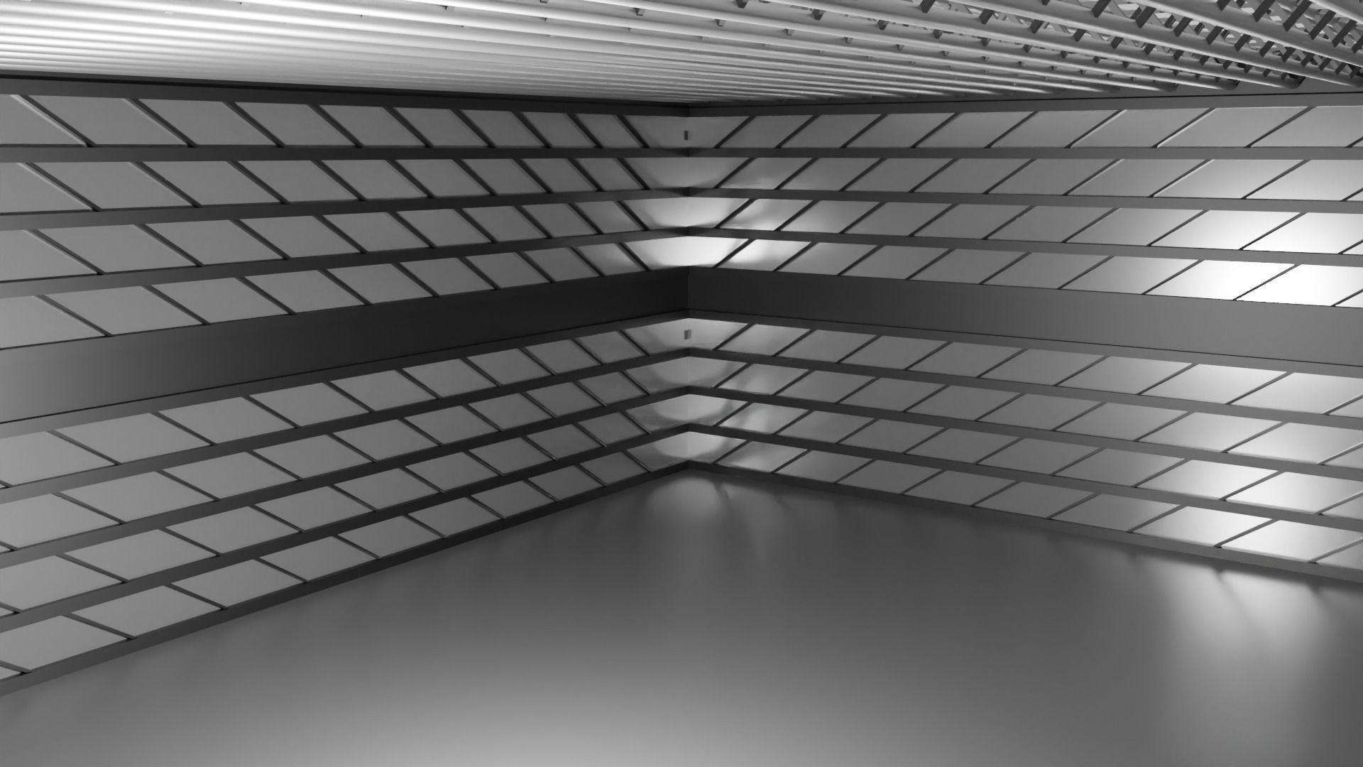  Hangar Interior Low-poly 3D model_3