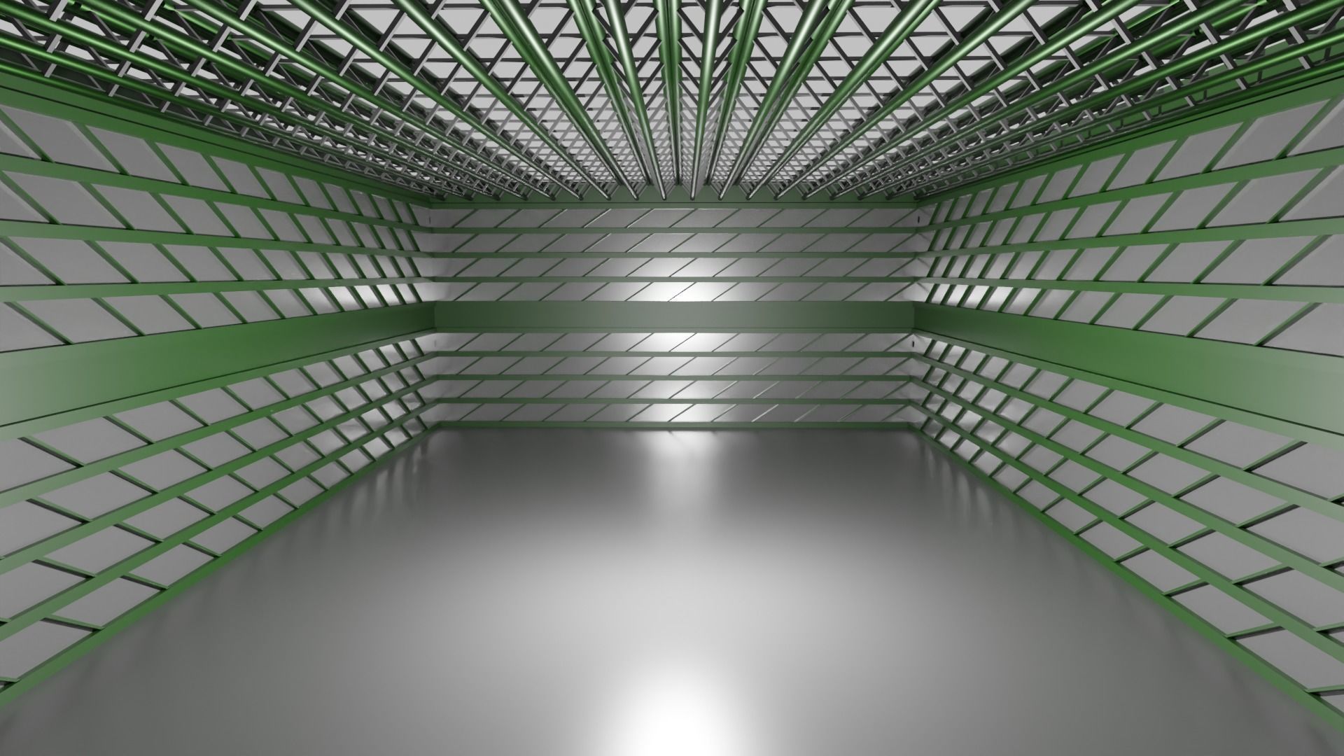  Hangar Interior Low-poly 3D model_1