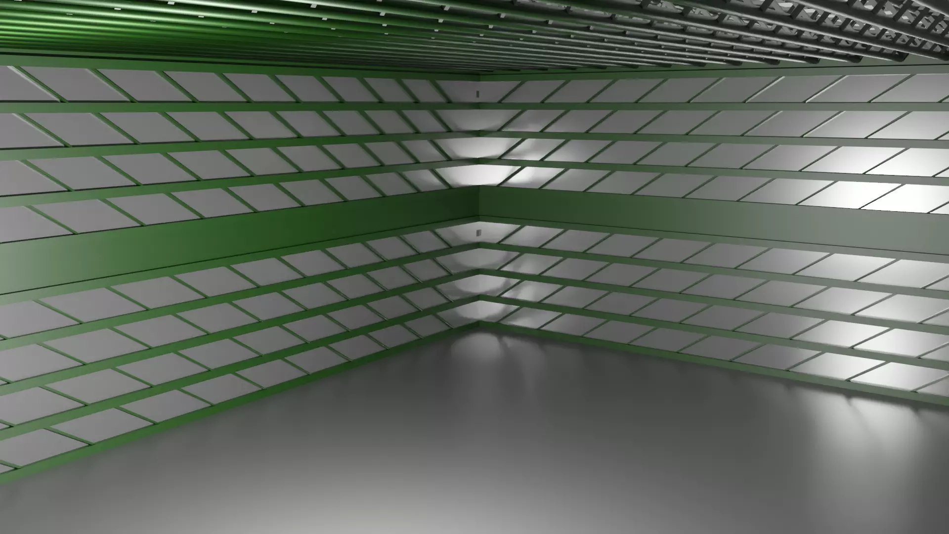  Hangar Interior Low-poly 3D model_0