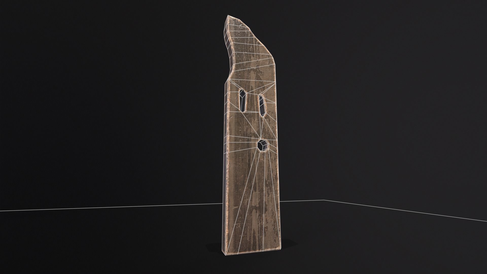 Spooky Ghost Planks Halloween Decoration  Low-poly 3D model_21