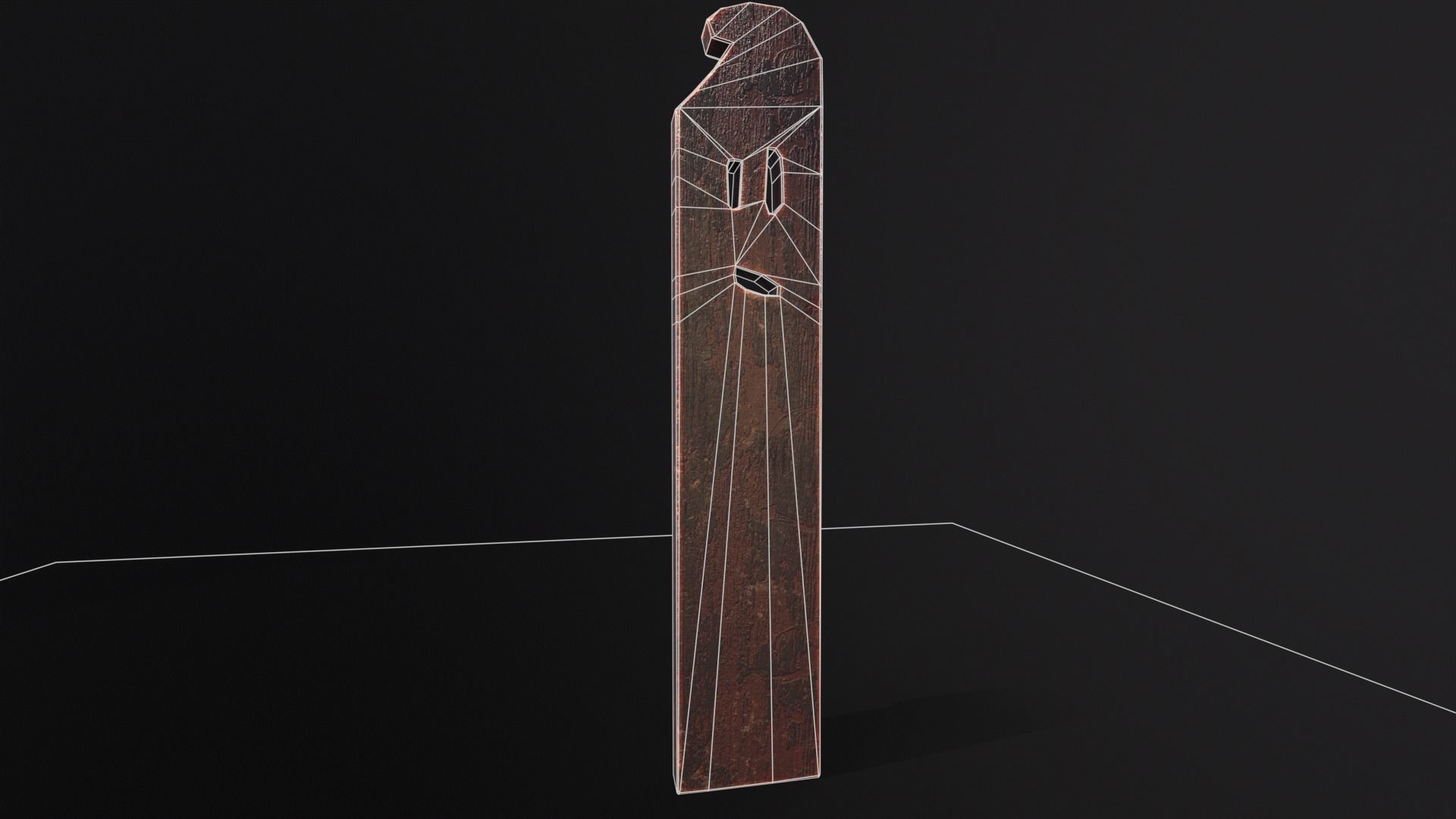 Spooky Ghost Planks Halloween Decoration  Low-poly 3D model_23