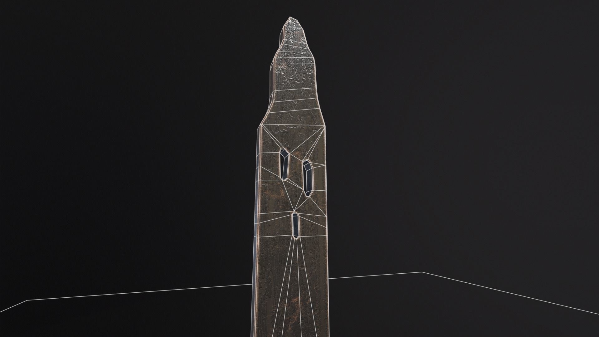 Spooky Ghost Planks Halloween Decoration  Low-poly 3D model_19