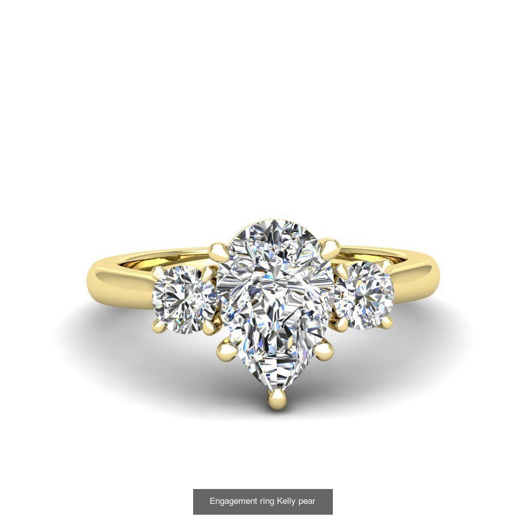 ALL SHAPES --- Engagement rings Kelly 3D Model Collection_5