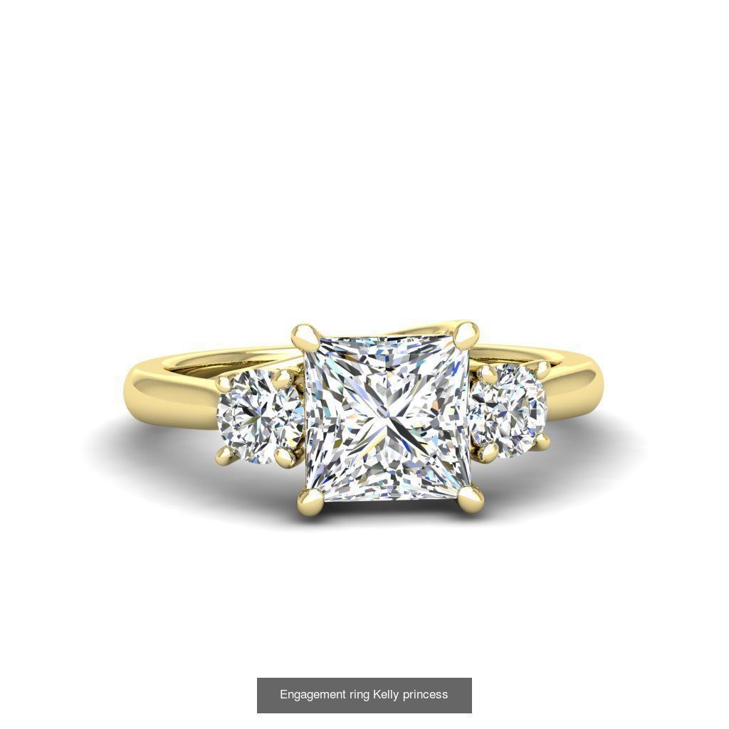ALL SHAPES --- Engagement rings Kelly 3D Model Collection_8
