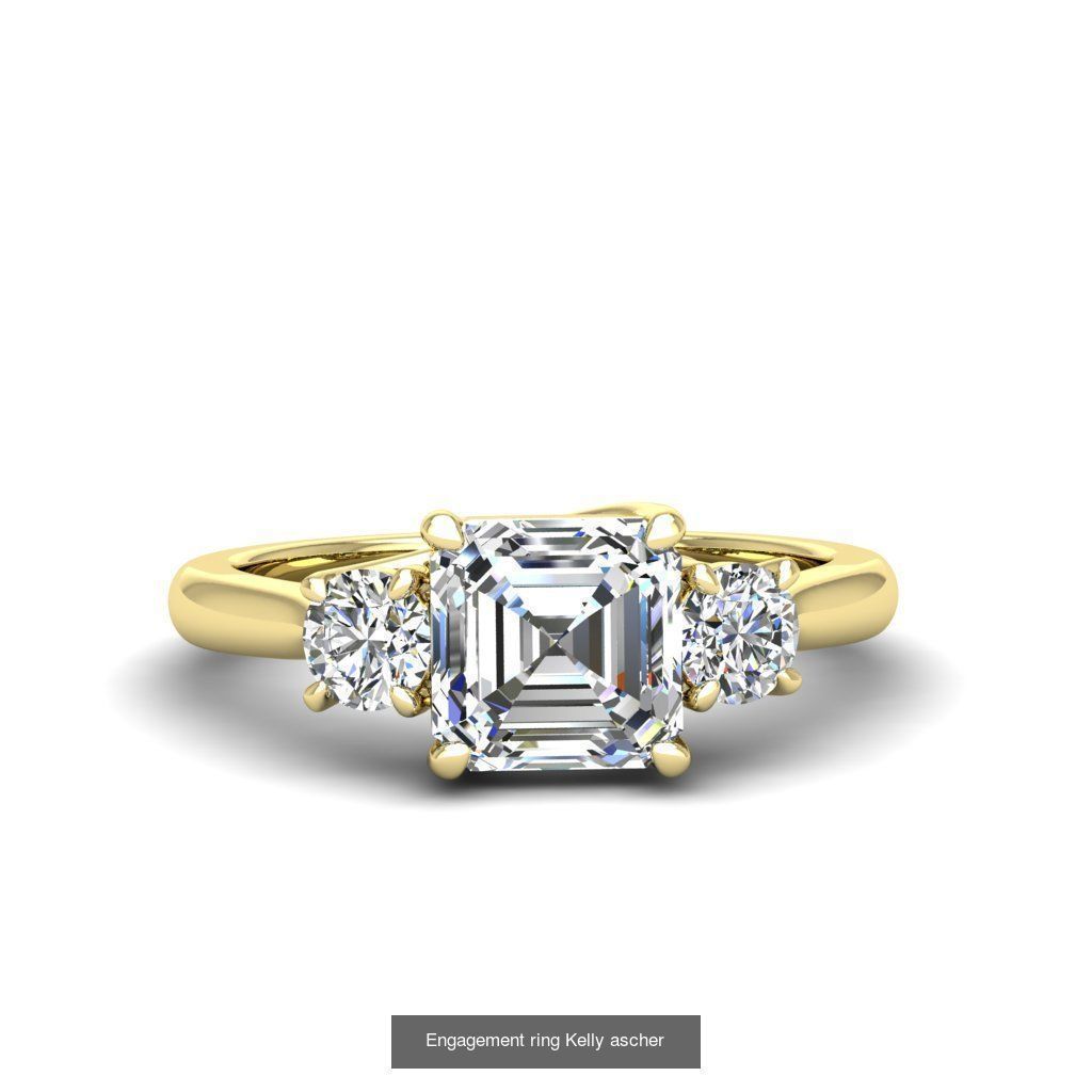 ALL SHAPES --- Engagement rings Kelly 3D Model Collection_1