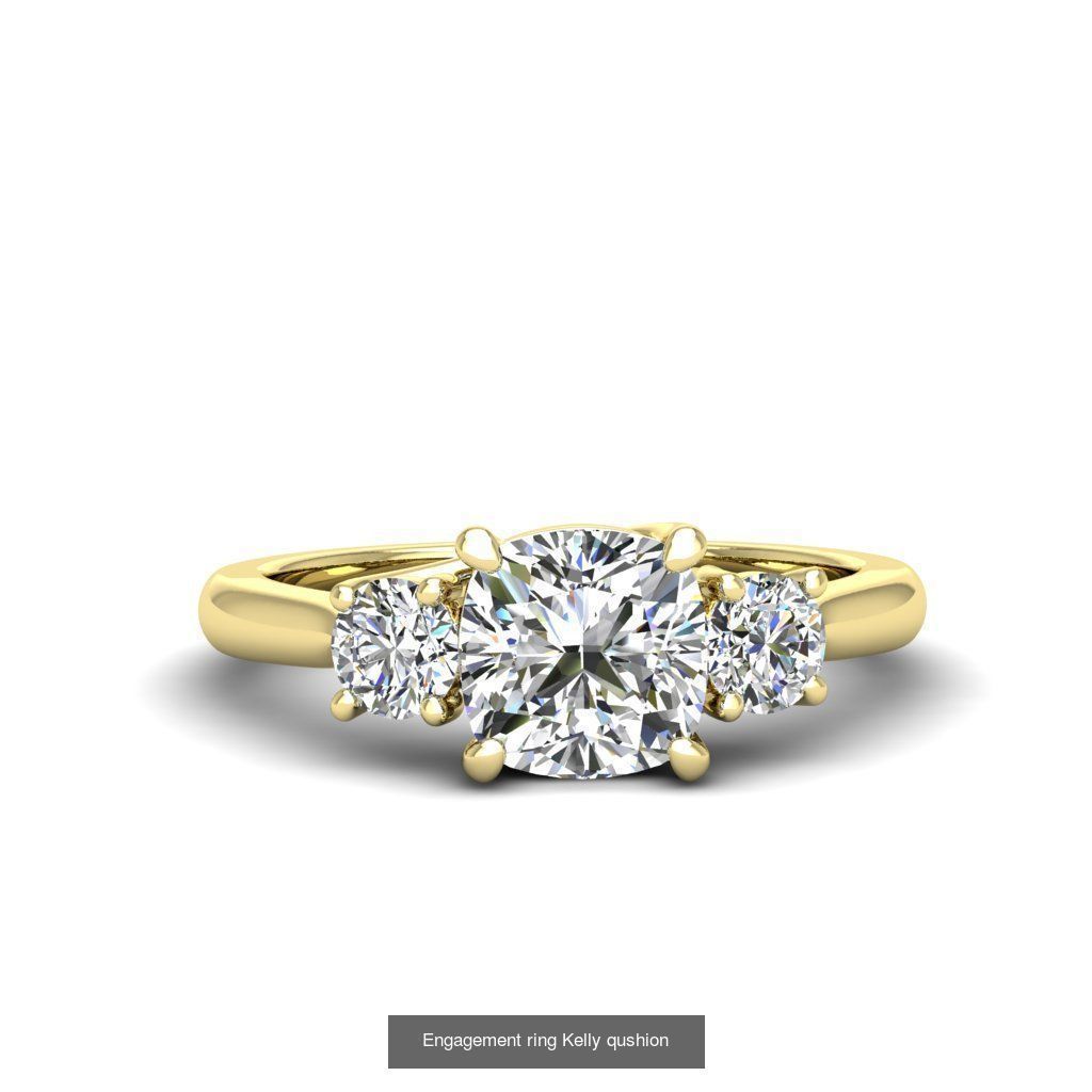 ALL SHAPES --- Engagement rings Kelly 3D Model Collection_6