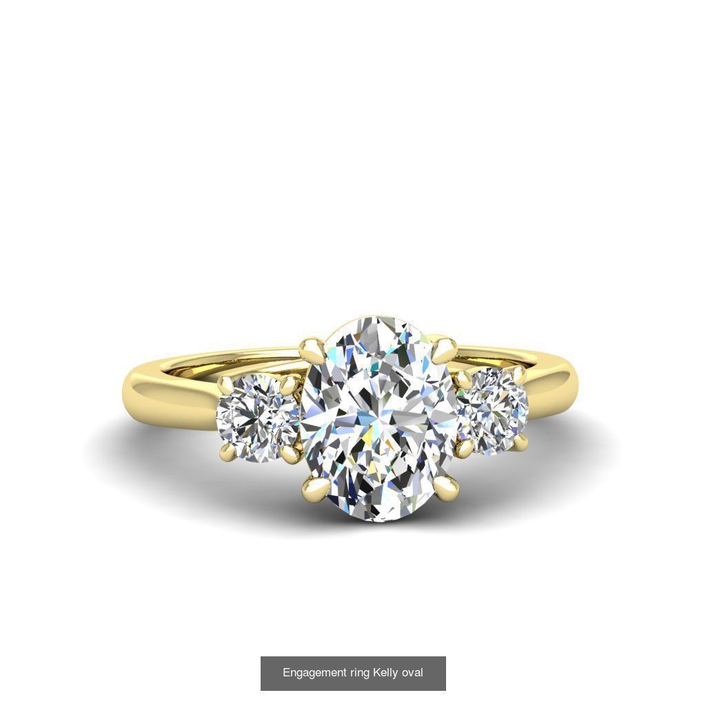 ALL SHAPES --- Engagement rings Kelly 3D Model Collection_4