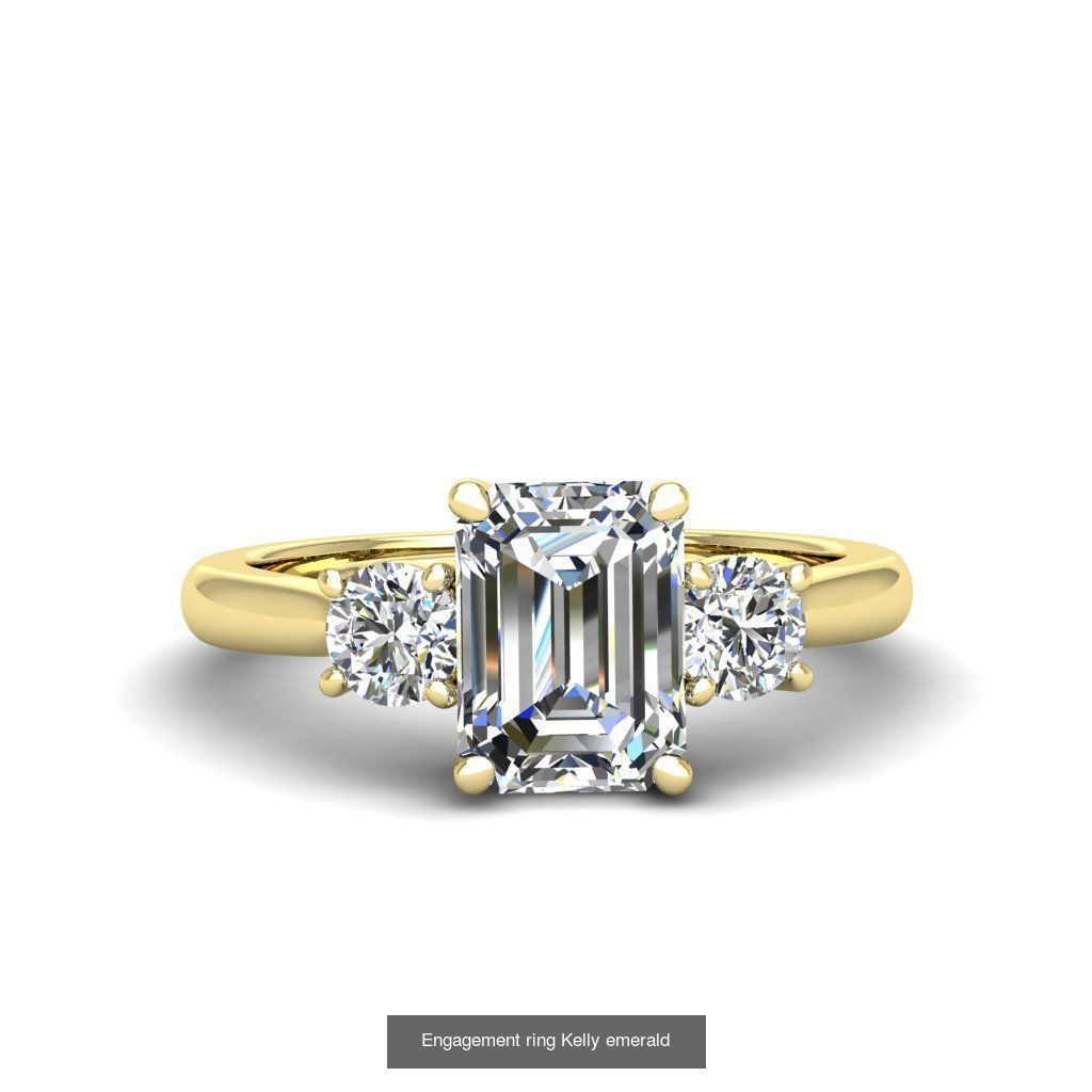 ALL SHAPES --- Engagement rings Kelly 3D Model Collection_7