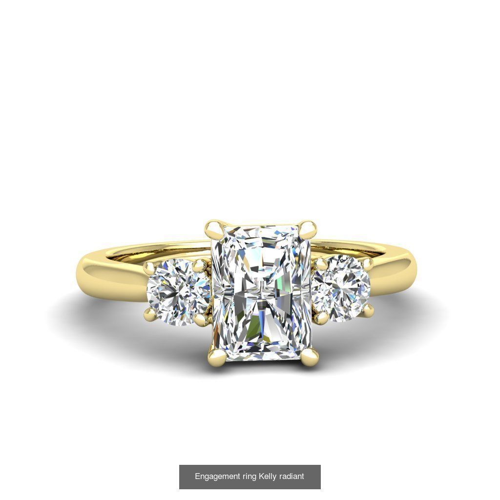 ALL SHAPES --- Engagement rings Kelly 3D Model Collection_9