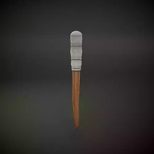 Medieval Style Torch Low-poly 3D model