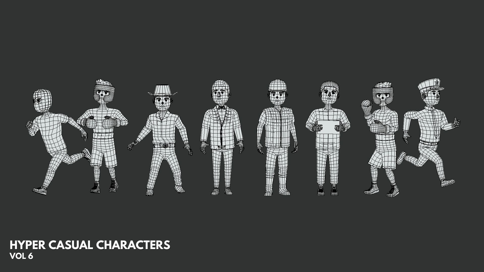 HYPER CASUAL CHARACTERS VOL 6 Low-poly 3D model_1
