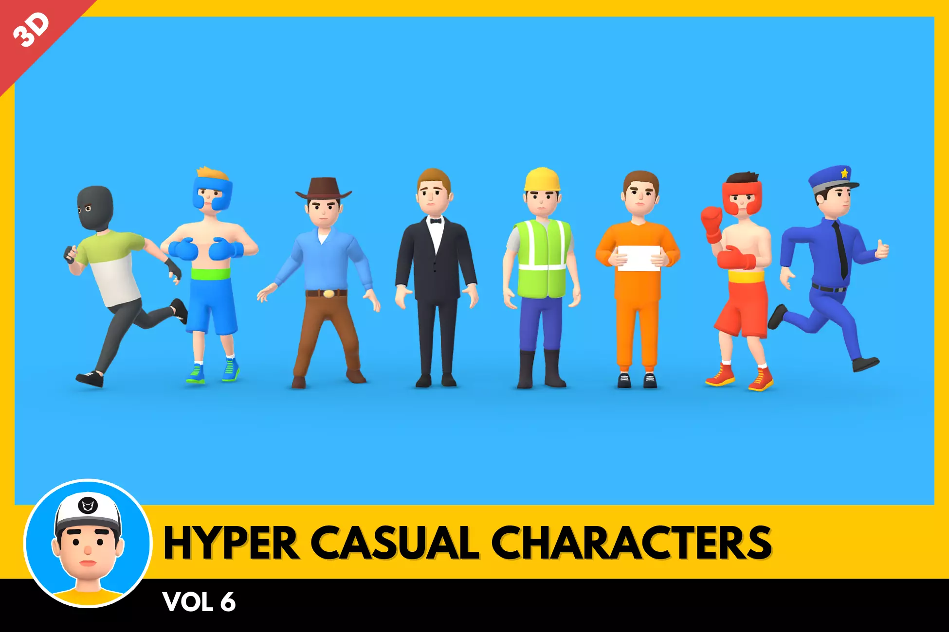 HYPER CASUAL CHARACTERS VOL 6 Low-poly 3D model_0