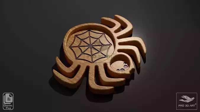 Halloween Spider Tray - CNC Files for Wood