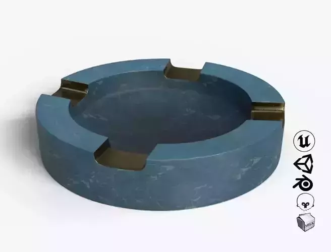Ashtray Low-poly 3D model