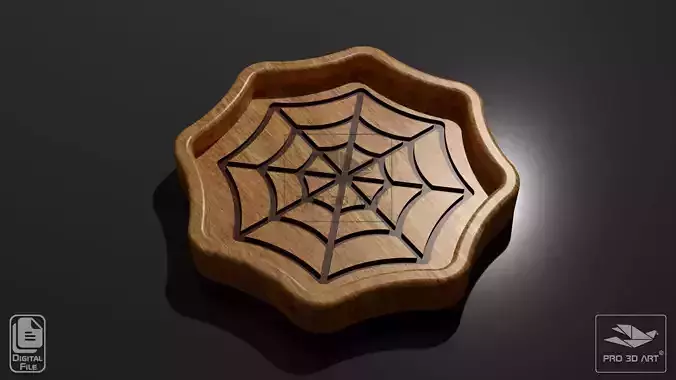  Halloween Spiderweb Tray - CNC Files for Wood