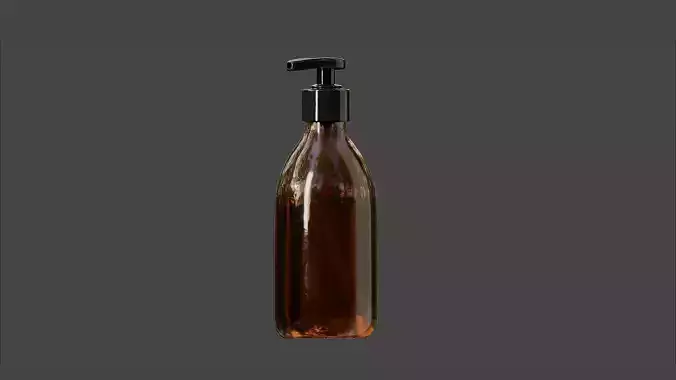 Glass bottle of soap