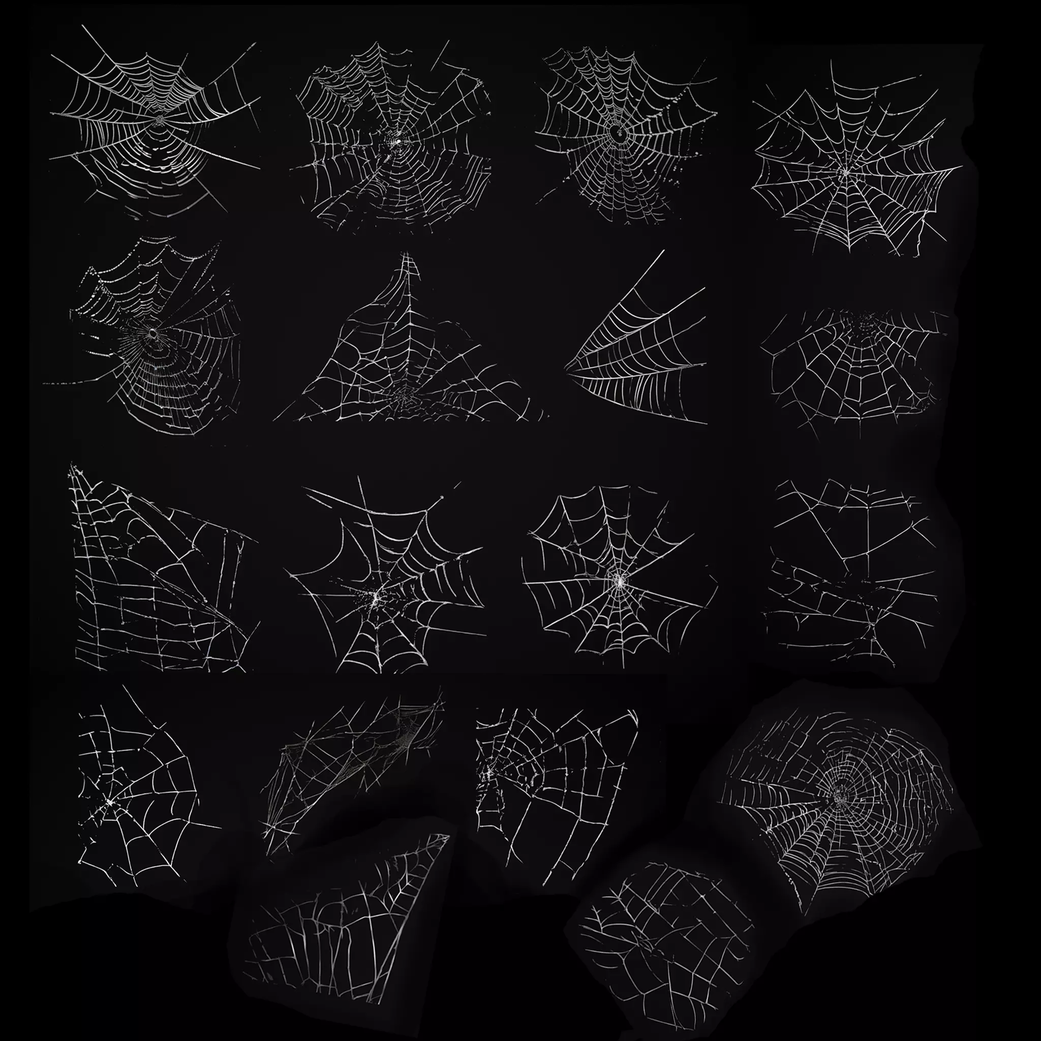 Spider Webs Packs One and Two 3D Model Collection_0