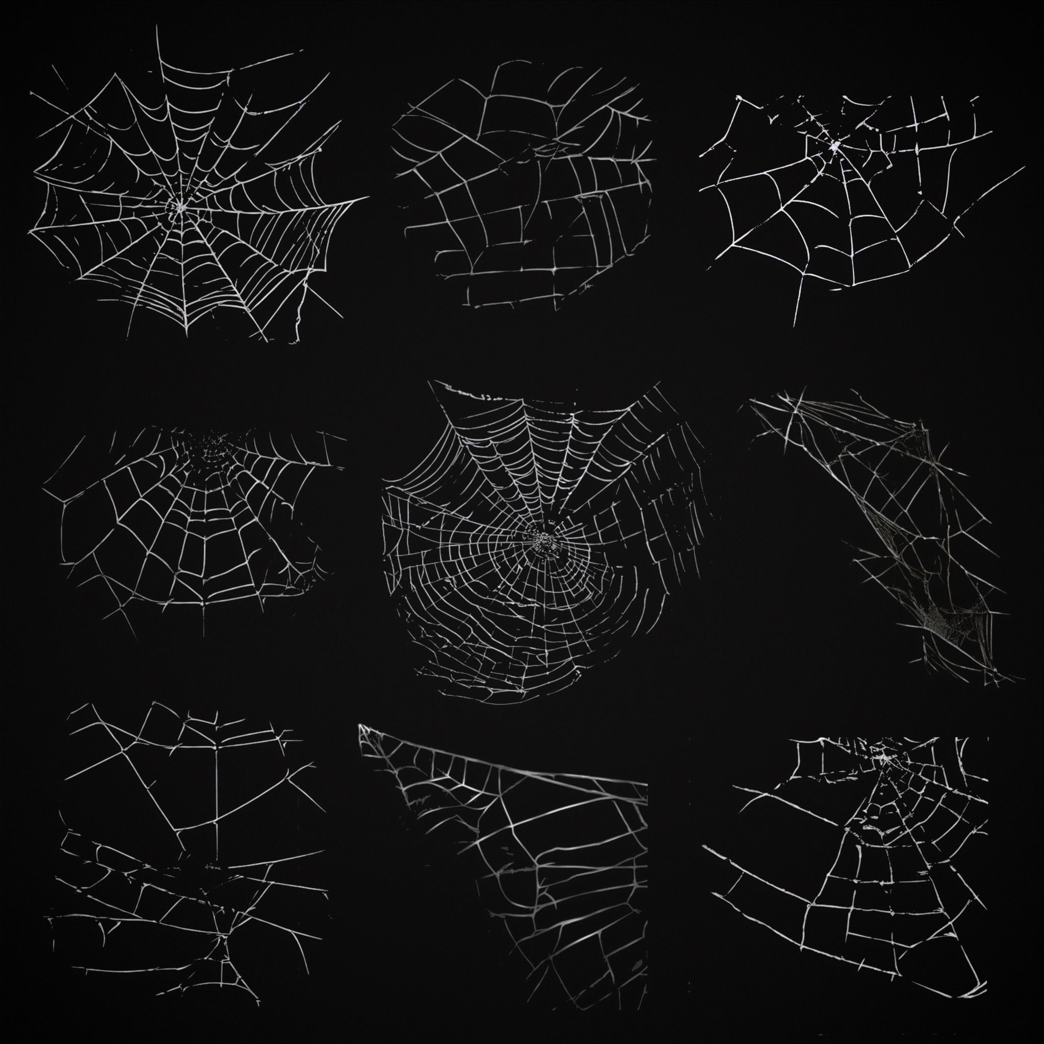 Spider Webs Packs One and Two 3D Model Collection_30