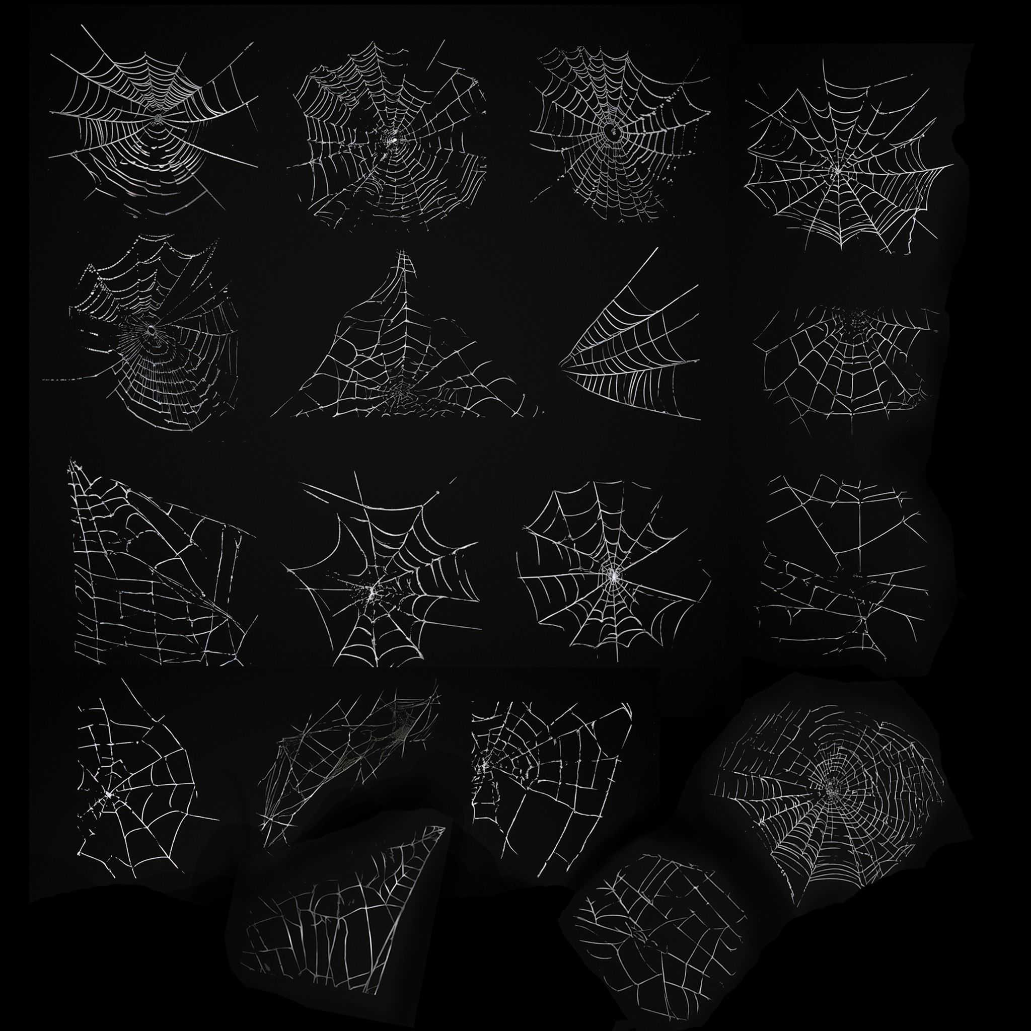 Spider Webs Packs One and Two 3D Model Collection_49
