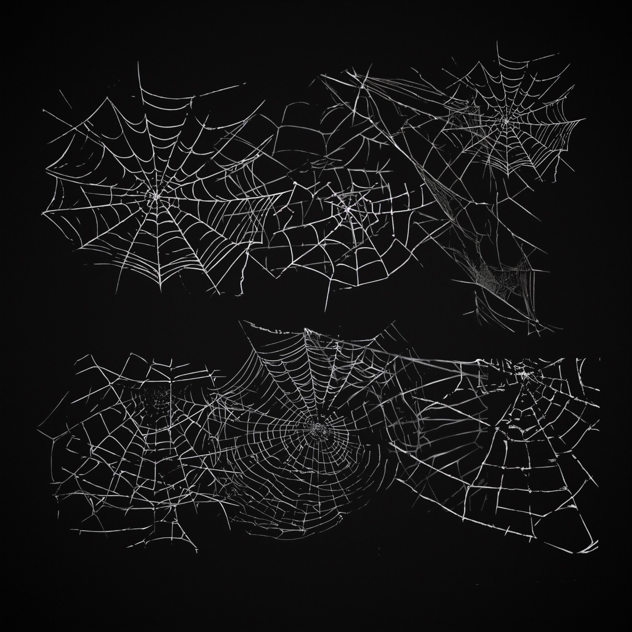 Spider Webs Packs One and Two 3D Model Collection_32