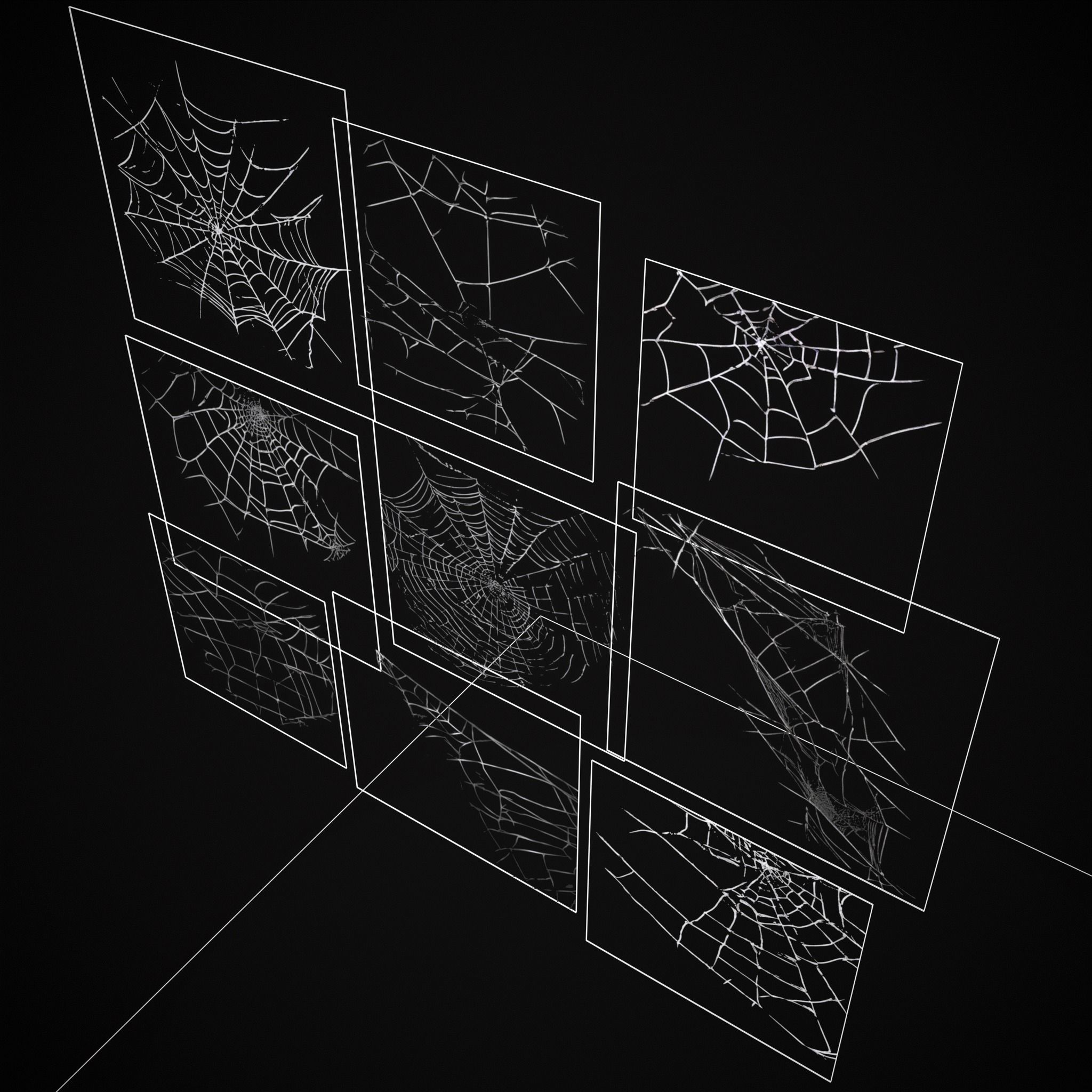 Spider Webs Packs One and Two 3D Model Collection_37