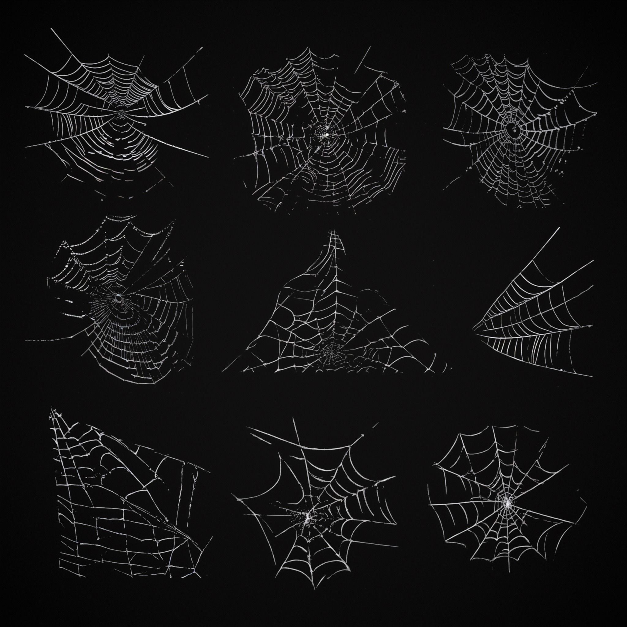 Spider Webs Packs One and Two 3D Model Collection_12